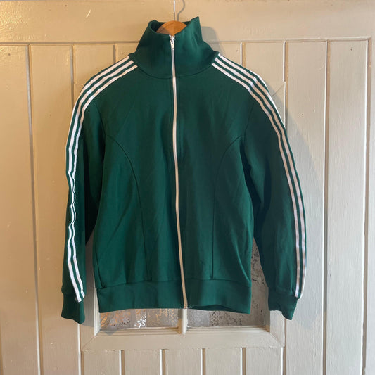1970s Green European Zip Up Track Top