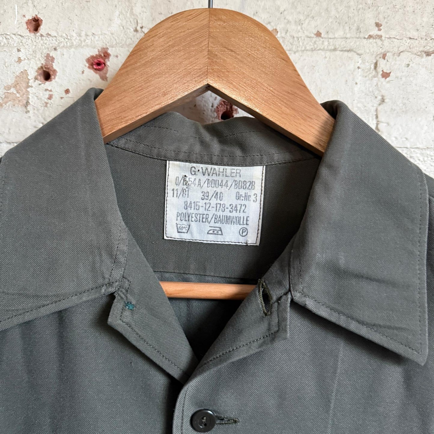 1980s Khaki Green German Military Shirt