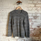 1980s Grey Striped Sergio Tacchini Knitted Jumper