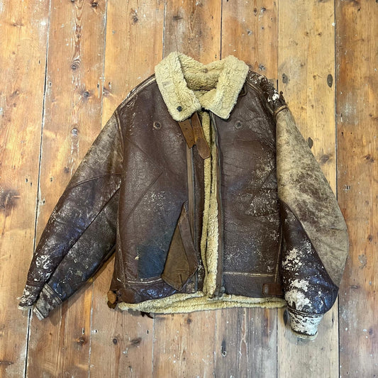 1940s WW2 B3 Sheepskin Flying Jacket Coat