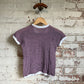 1970s Purple Knitted Raglan T-Shirt Top