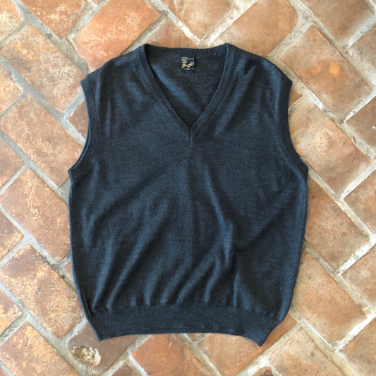 1970s Black Knit Sweater Vest
