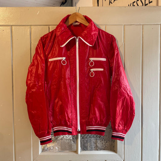 1970s Red Zip Up Ski Style Jacket