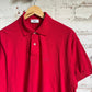1980s Red Hugo Boss Polo Shirt Top