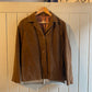 1950s Brown Suede Button British Jacket