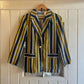 1970s Black Yellow Mod Boating Striped Blazer Jacket