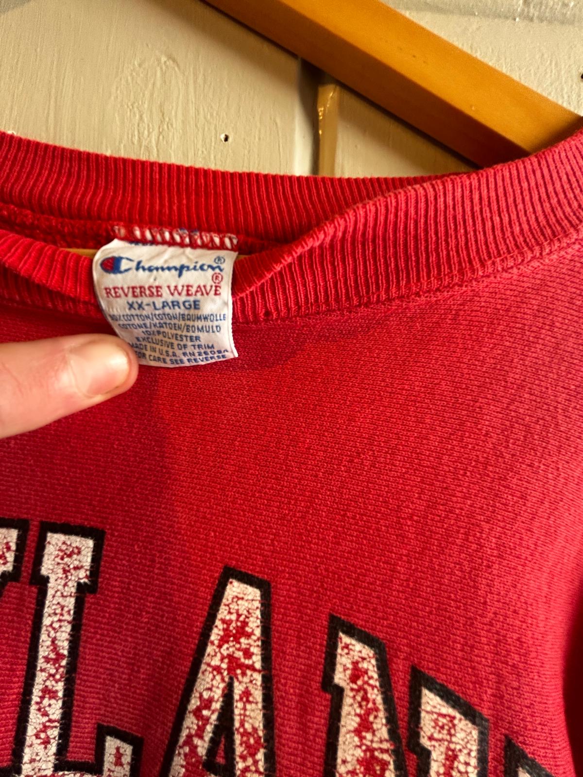 1980s Red Champion Reverse Weave Maryland Graphic Sweatshirt