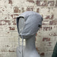 Vintage 1970s 1980s Grey Cotton Flight Cap Hat