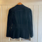 1970s Black Embroidered Velvet Suede Blazer Jacket