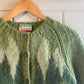 1960s Green Mohair Italian Knitted Cardigan Jumper