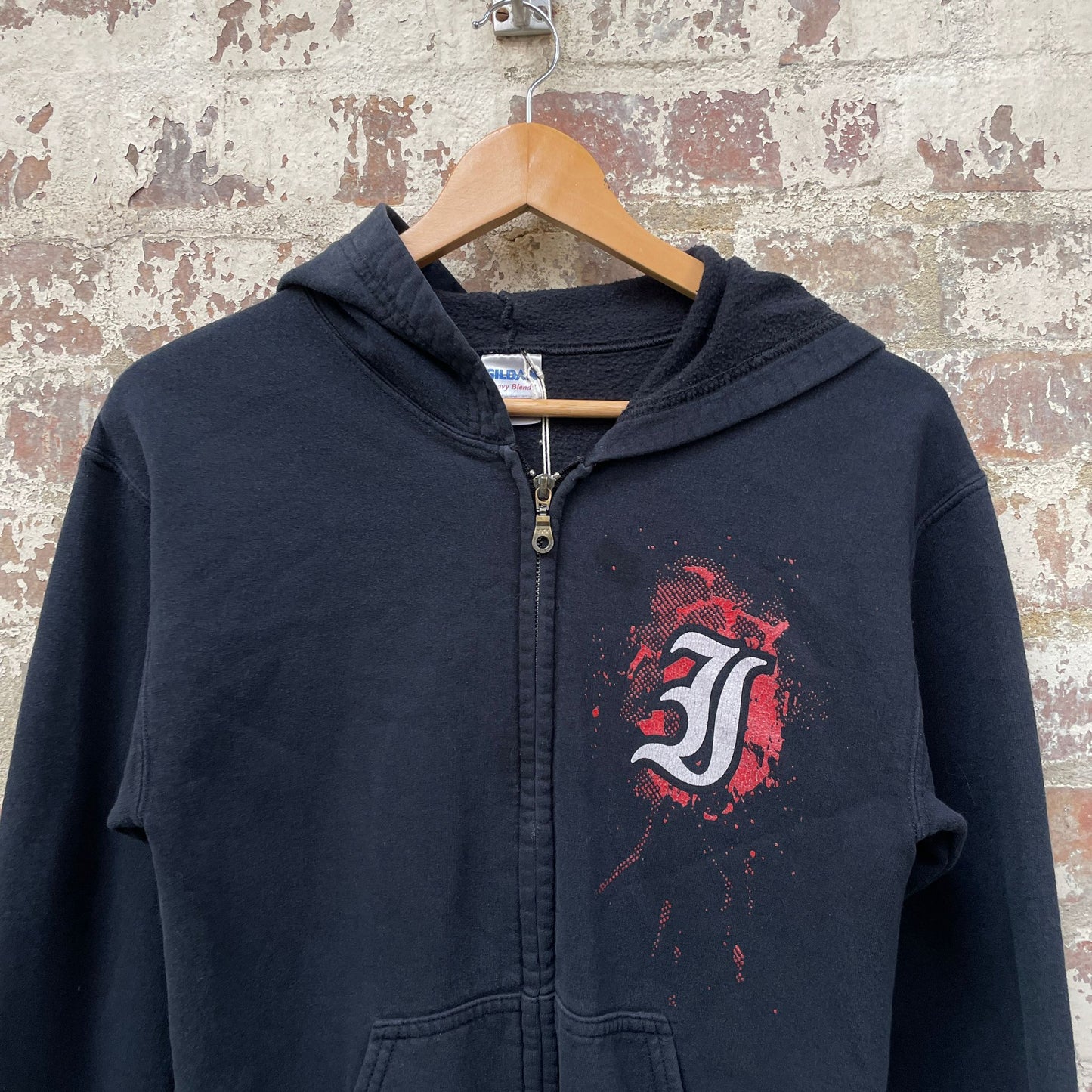 Vintage Faded Black Foo Flights Zip Up Hoodie Jumper