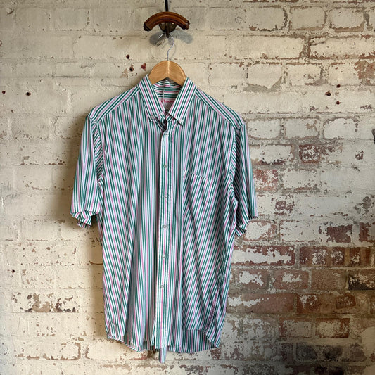 1970s Short Sleeve Arrow Ivy league Button Up Shirt