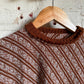 1970s Brown Knitted Jumper