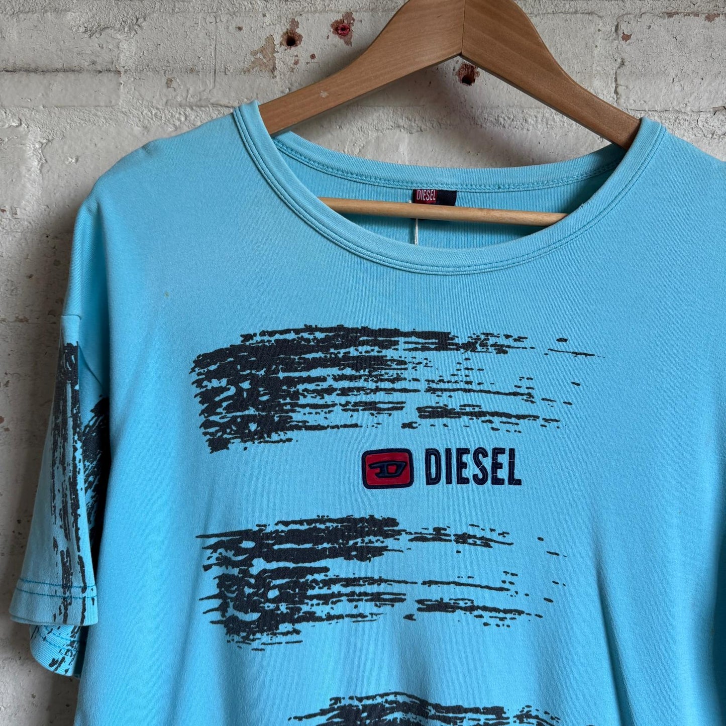 1990s Diesel Blue Graphic T-Shirt
