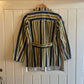 1970s Black Yellow Mod Boating Striped Blazer Jacket
