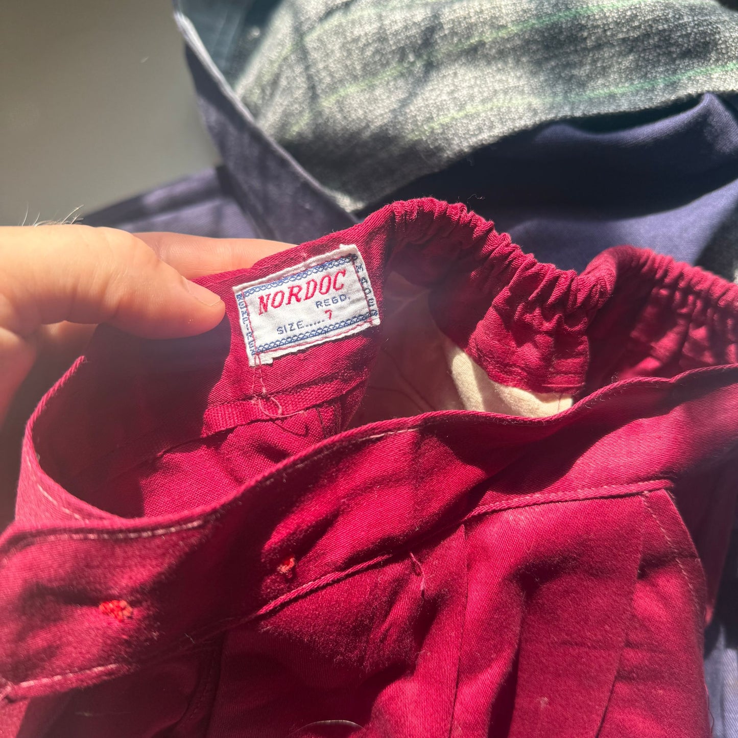 1950s Burgundy Red Shorts