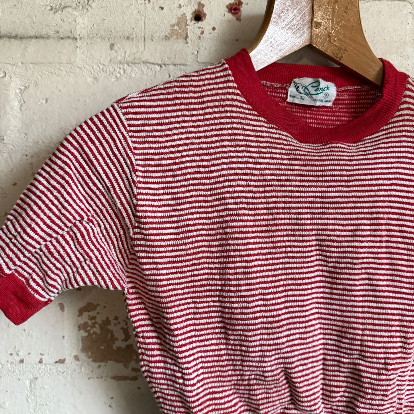 1960s Red Cropped Short-Sleeve Sweater Top