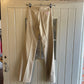1970s Cream Cotton Flared Trousers
