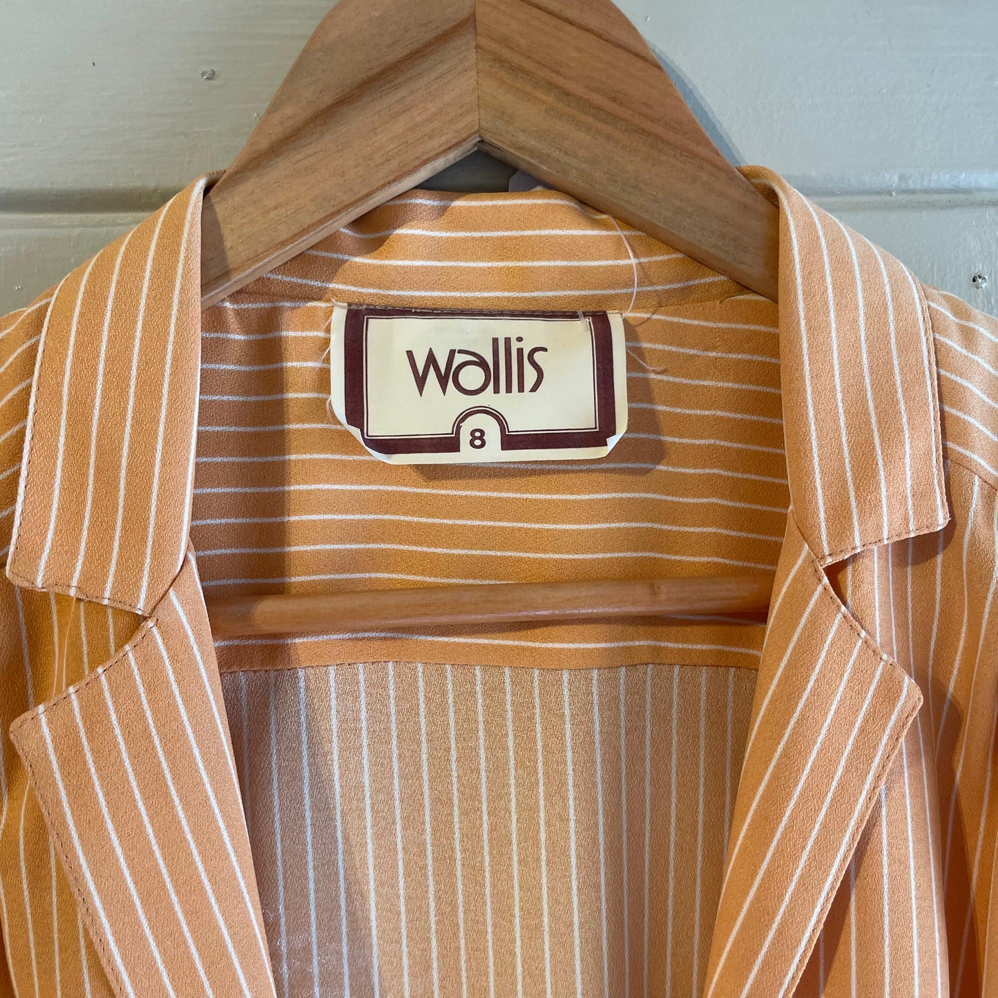 1970s Peach Wallis Open Blouse Shirt