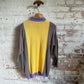 1980s Brown and Yellow Knitted Polo Shirt Top Jumper