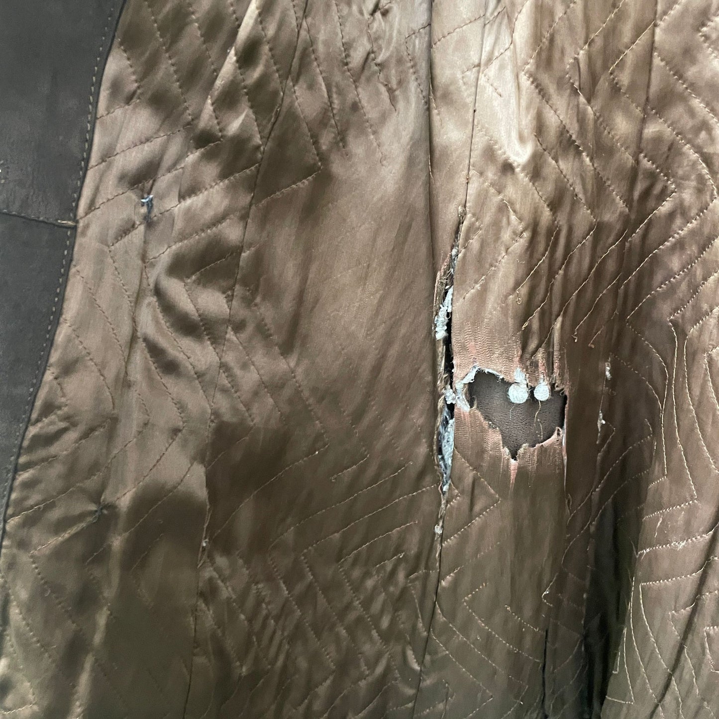 Vintage 1970s 1980s Brown Leather Afghan Jacket Coat