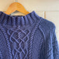 1990s Navy Cotton Argyle Knitted Jumper