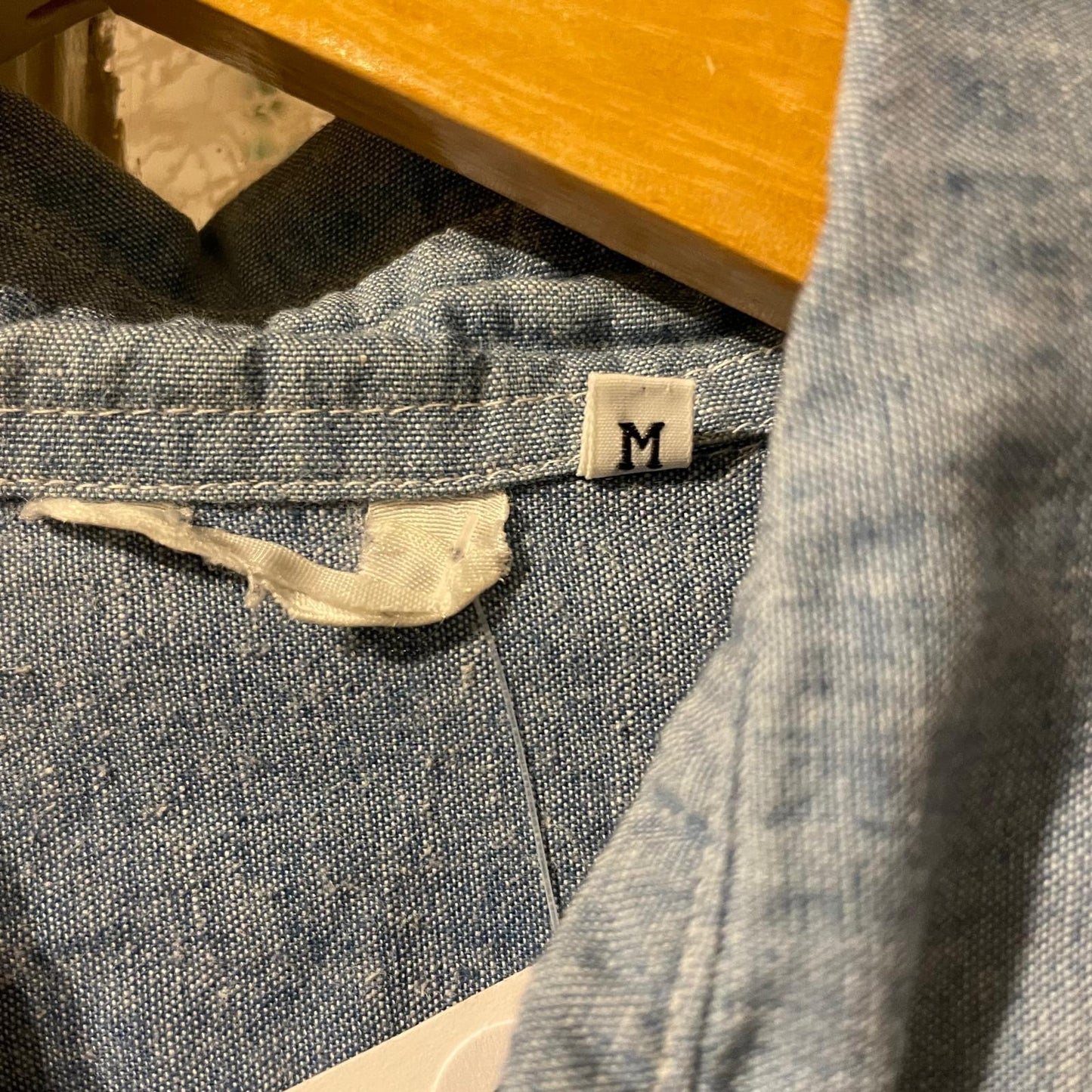 1970s Blue Denim Button Up Shirt