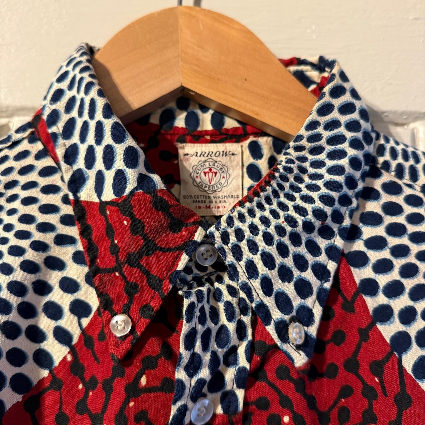 1960s Ivy League Arrow Peacock Button Up Shirt