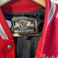 1980s Red and Grey Wool Leather Varsity Bomber Jacket