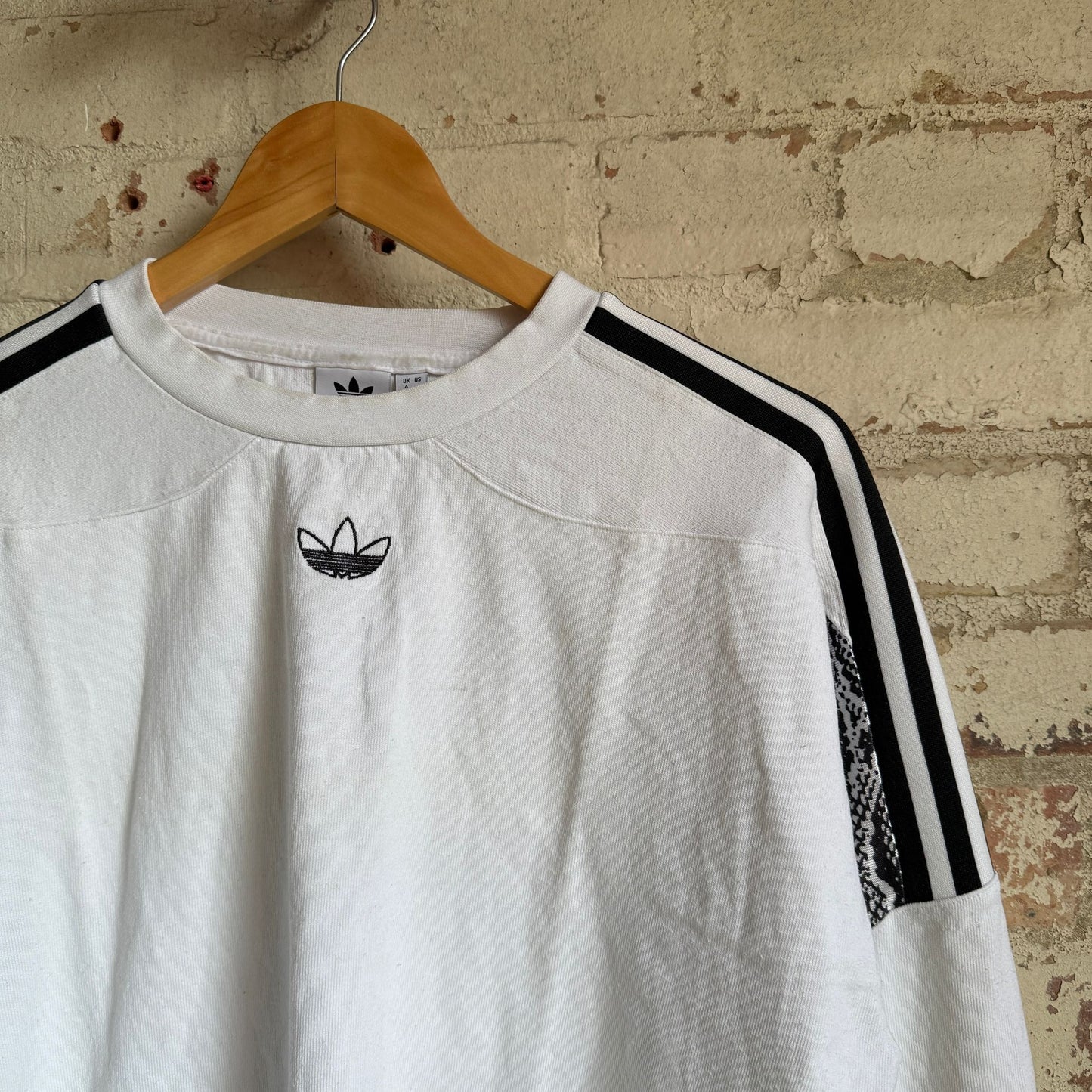 White Adidas Embroidered Sweatshirt Jumper