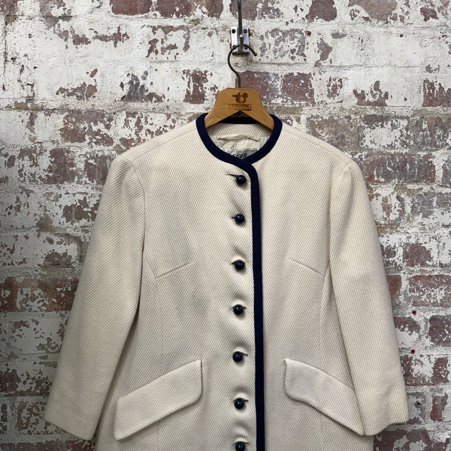 1960s Cream Jaeger Wool Coat and Skirt