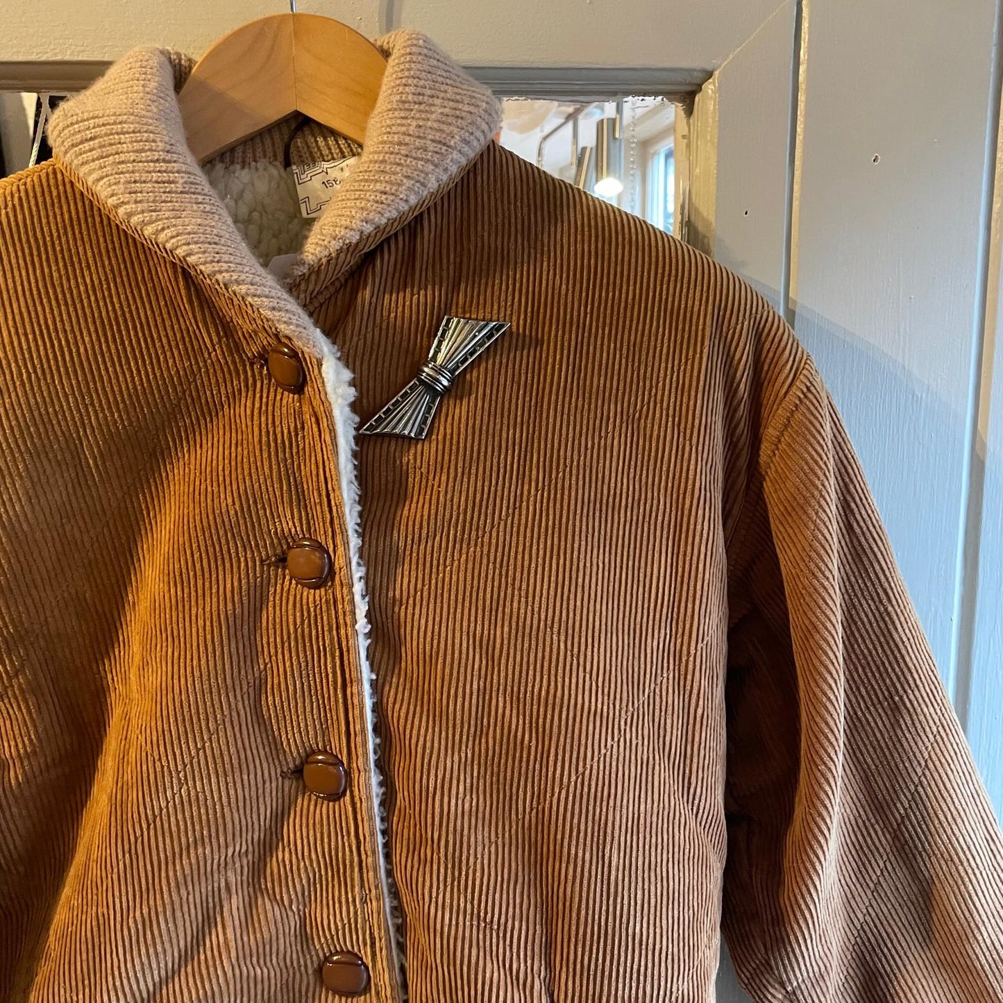 1970s Brown Corduroy Sheepskin Lined Jacket