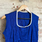 1960s Blue Rayon Low Neck T-Shirt Unusual Vest