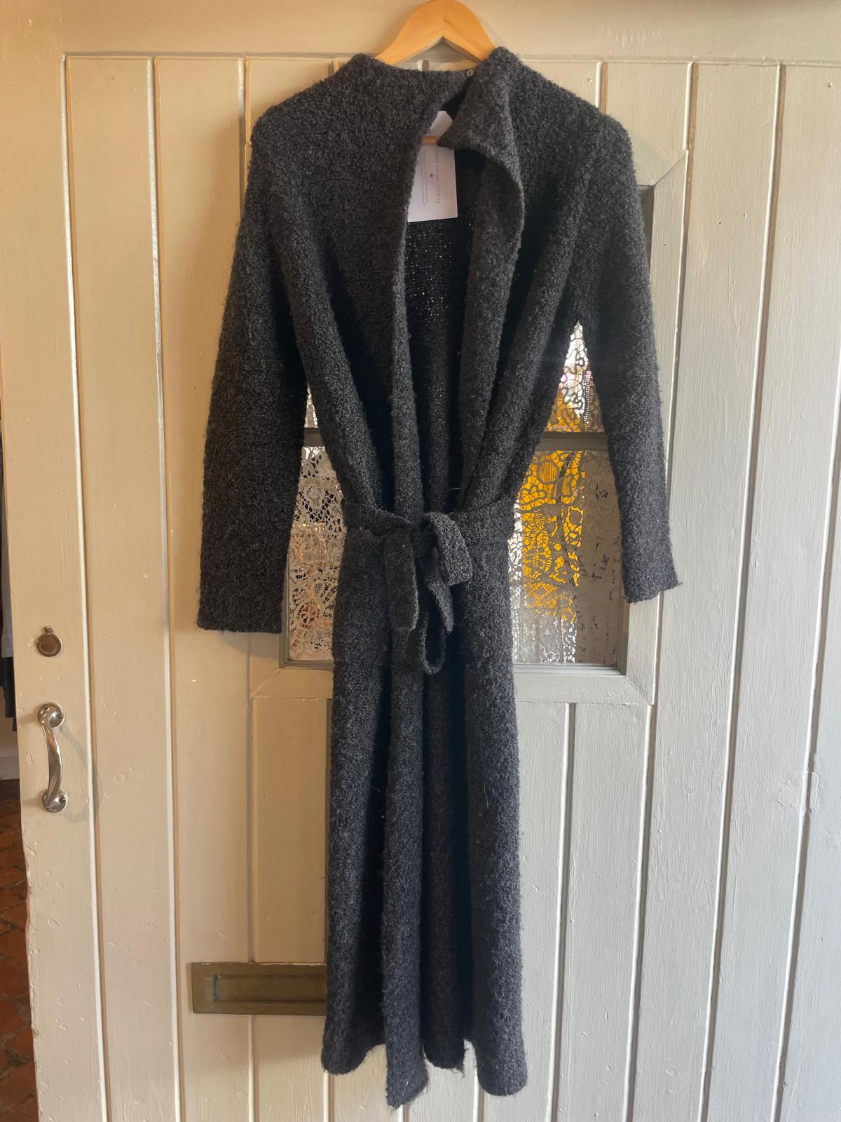 2000s Y2k Grey Knitted Episode Long Dress Jacket
