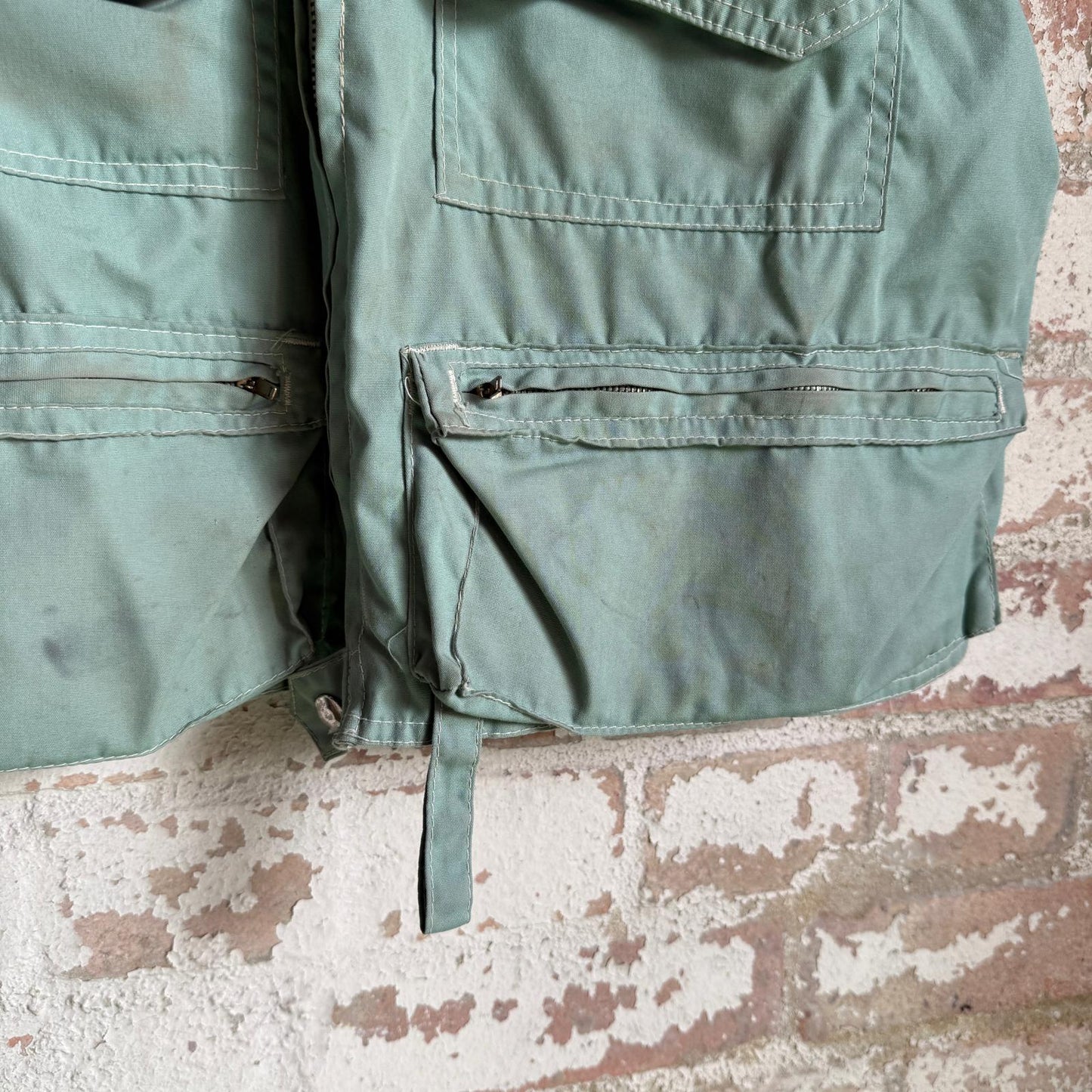 1970s Turquoise Fishing Pocket Tactical Gilet