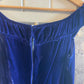 1960s Blue Crushed Velvet Evening Style Dress