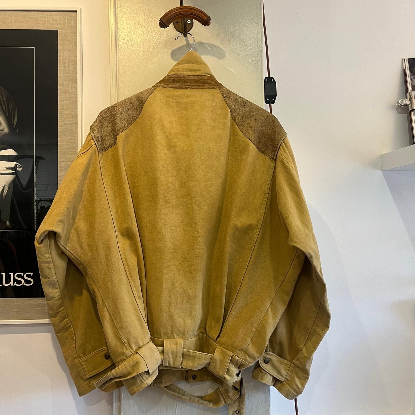 1960s Mustard Yellow Italian Hunting Work Style Jacket Coat