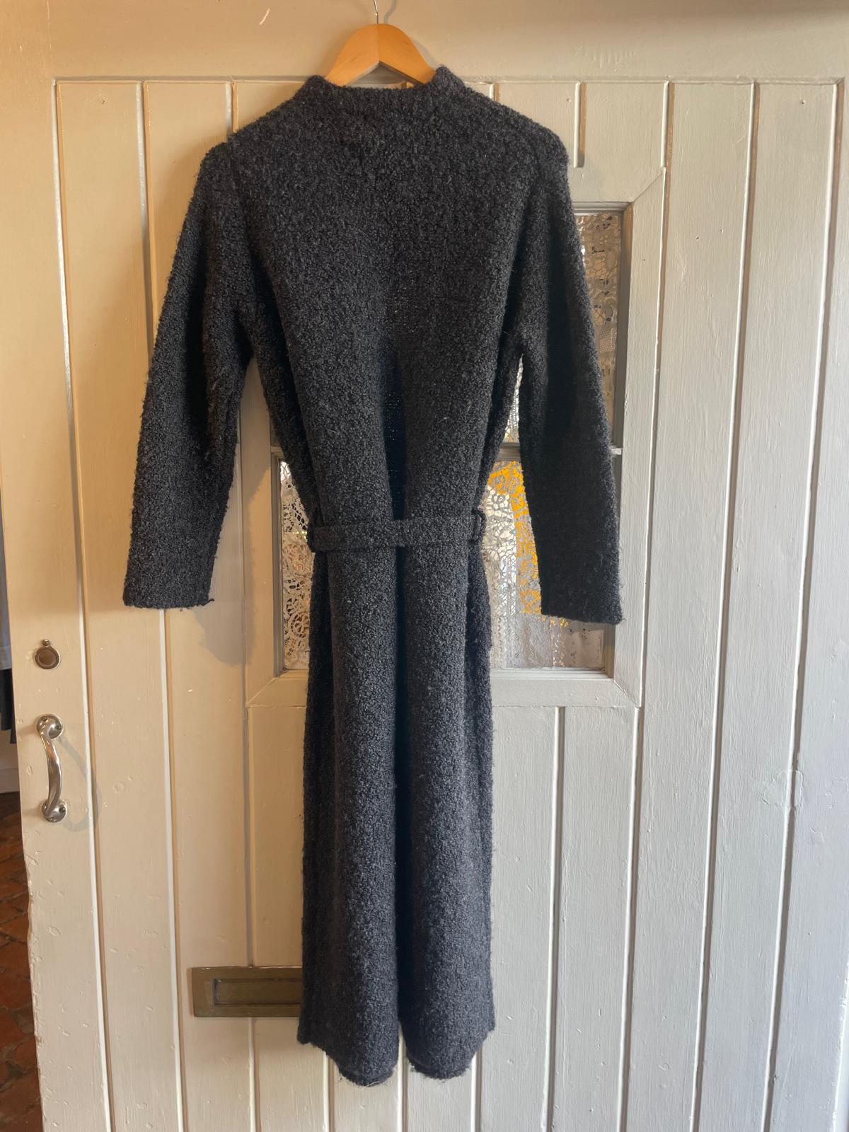 2000s Y2k Grey Knitted Episode Long Dress Jacket