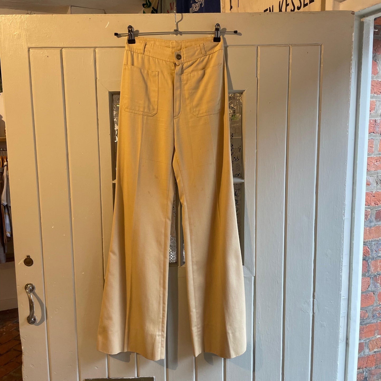 1970s Beige Jean's West Flared Trousers
