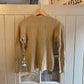 1970s Beige Towelling Ribbed Knitted Jumper