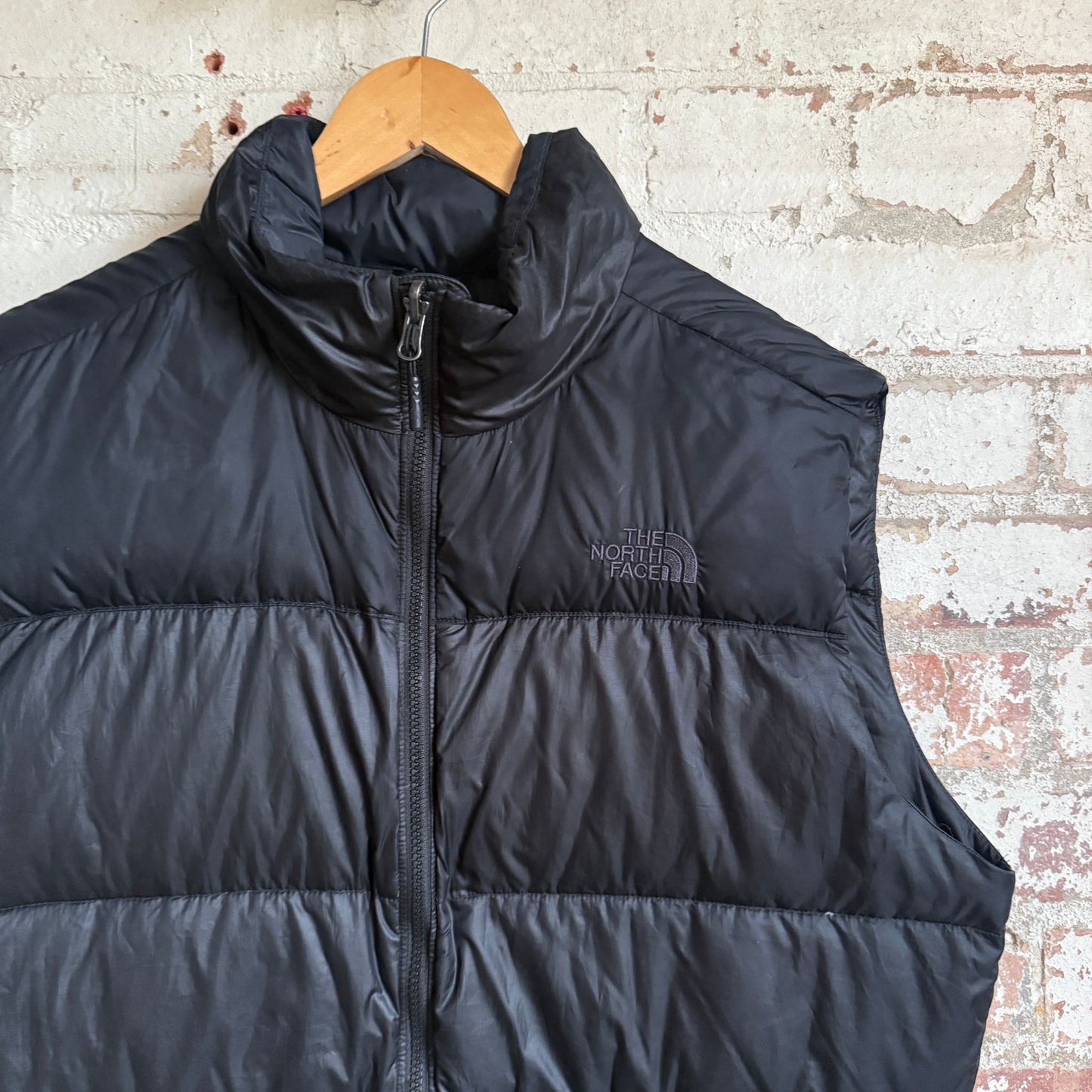Black North Face Puffer Gilet Jacket