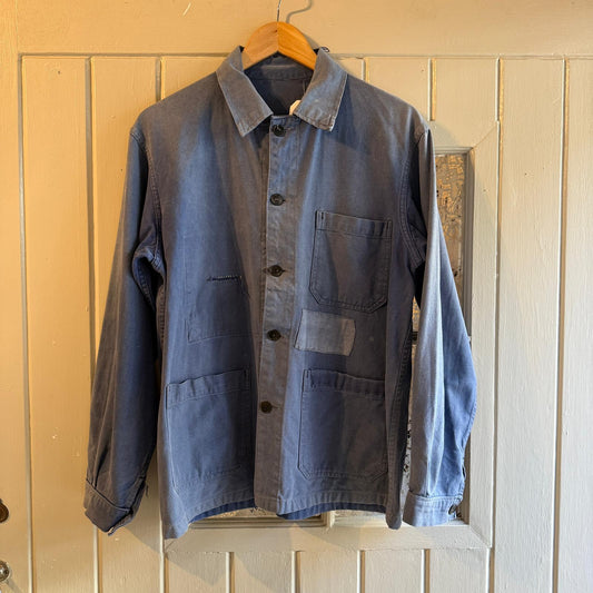 1950s Faded Distressed French Navy Work Jacket