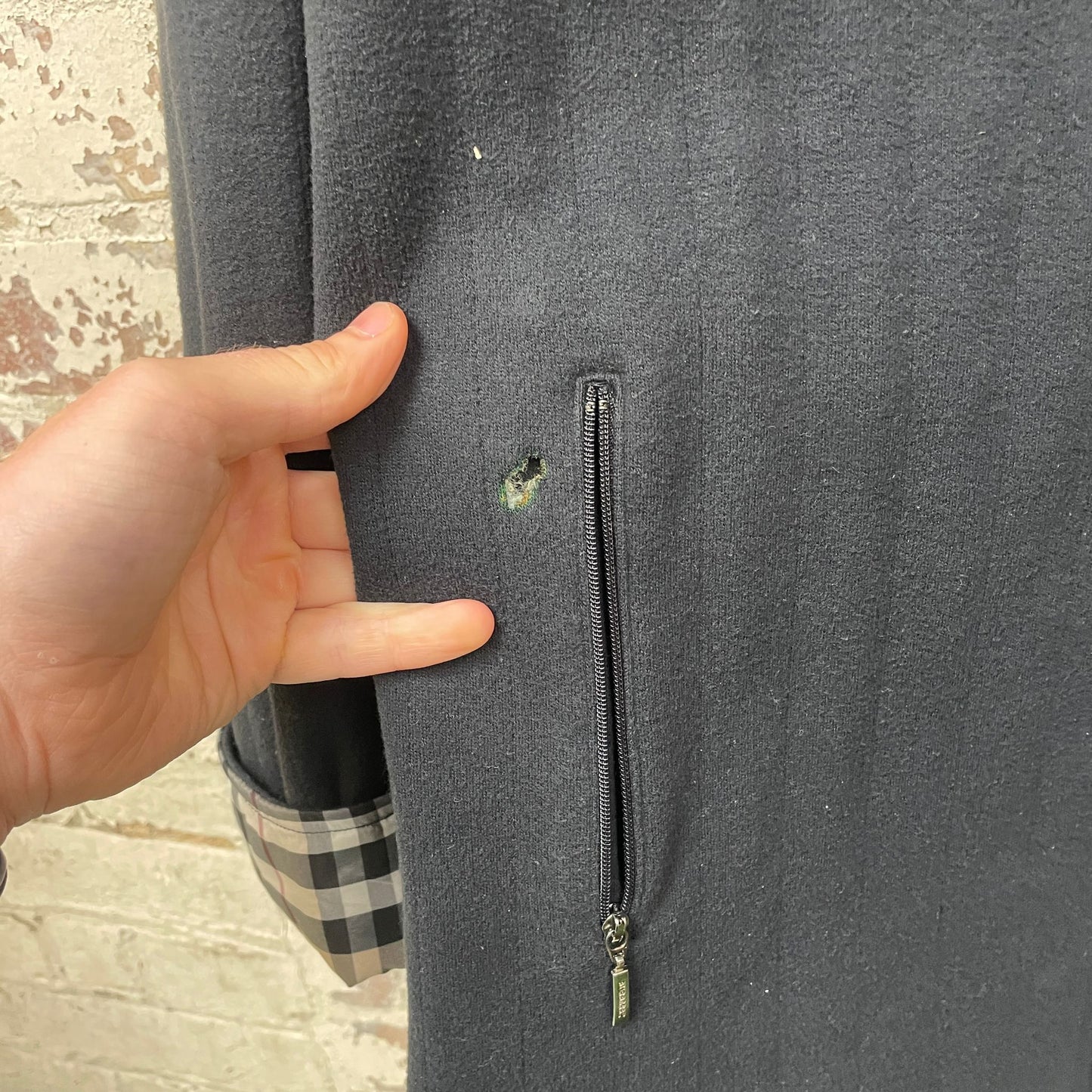 2000s Black Burberry Padded Quilted jacket Coat