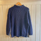 1990s Navy Cotton Argyle Knitted Jumper