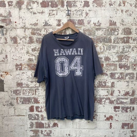 Vintage 1990s Faded Distressed Grey Print T-Shirt