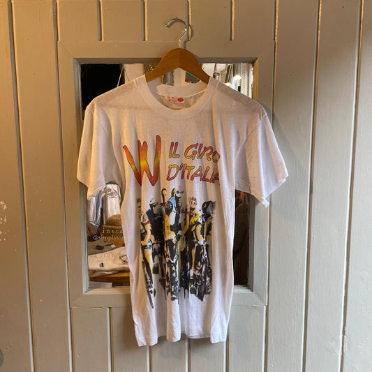1980s White Cyclist Graphic T-shirt