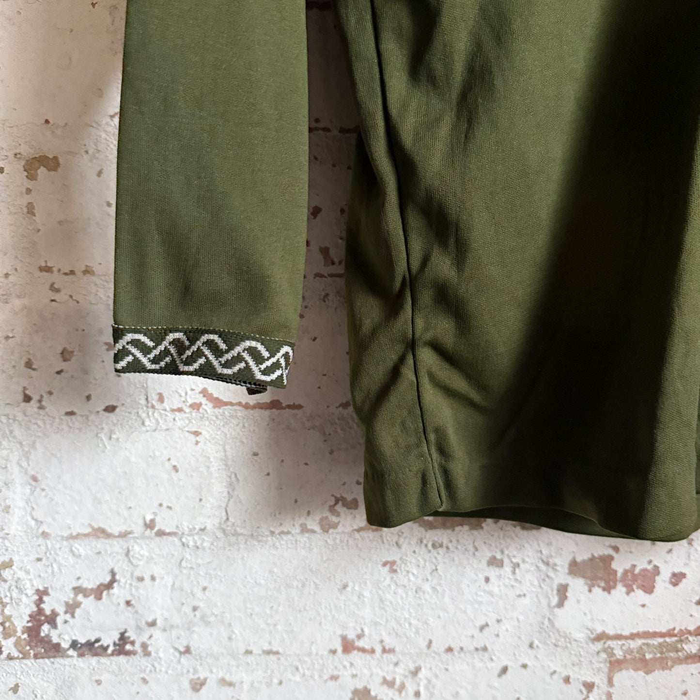 1960s Dark Green Long Sleeve Top