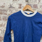 Vintage 1960s Blue Long Sleeve Top British Deadstock