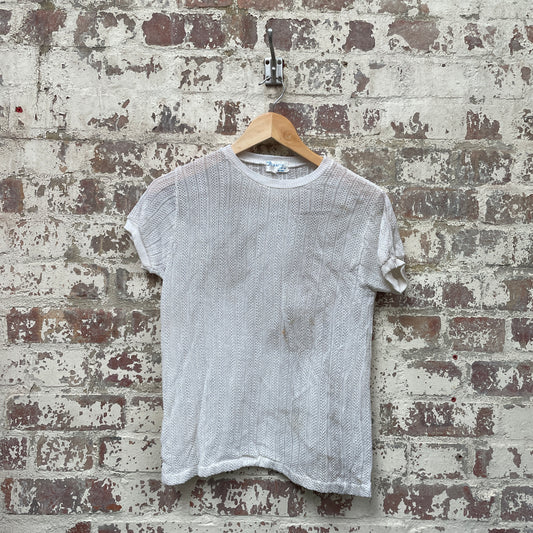 Vintage 1970s Rayon Knitted T-Shirt Top