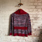1980s Red Shawl Collar Knitted Cardigan Jumper